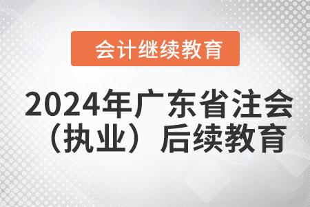 2024年廣東省注冊會計師（執業）后續教育規則概述