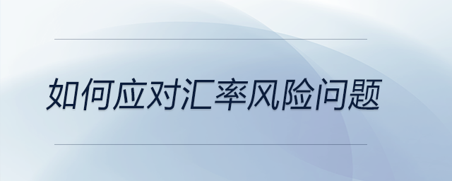 如何應對匯率風險問題