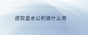 提取盈余公積做什么用