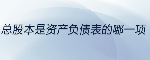 總股本是資產負債表的哪一項