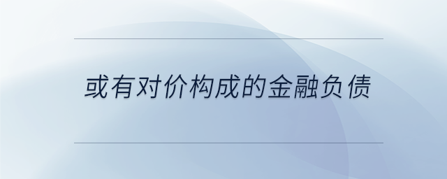 或有對價構成的金融負債
