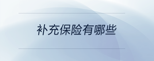 補充保險有哪些