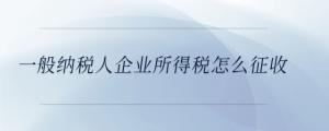 一般納稅人企業所得稅怎么征收