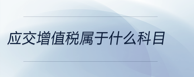 應交增值稅屬于什么科目