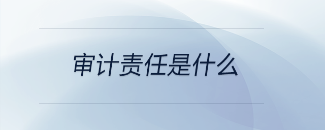 審計責任是什么