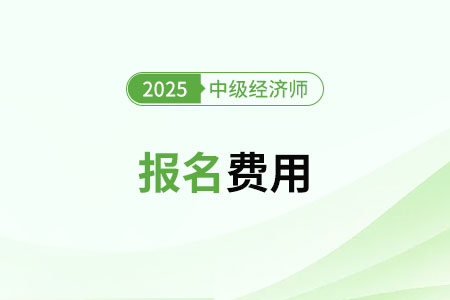 25年全國中級經濟師考試報名費用