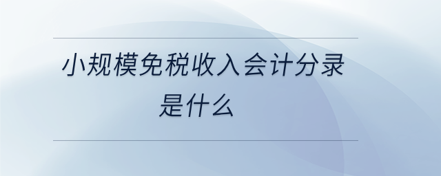 小規(guī)模免稅收入會(huì)計(jì)分錄是什么