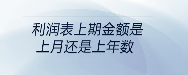 利潤表上期金額是上月還是上年數