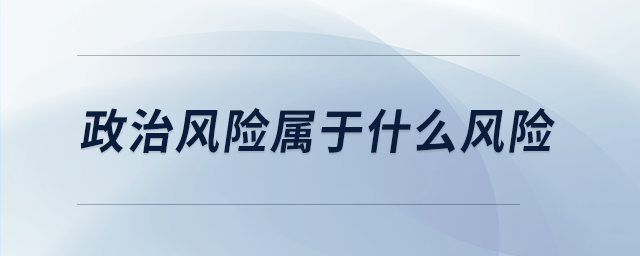 政治風險屬于什么風險