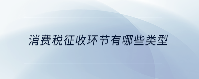 消費稅征收環節有哪些類型