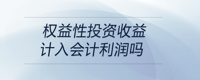 權(quán)益性投資收益計入會計利潤嗎