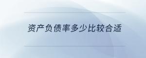 資產負債率多少比較合適