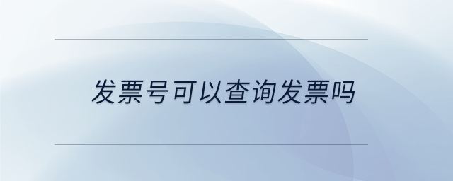 發票號可以查詢發票嗎