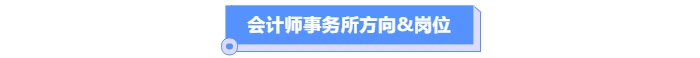 會計師事務所方向&崗位