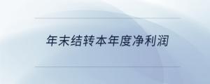 年末結轉本年度凈利潤