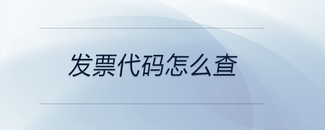發票代碼怎么查