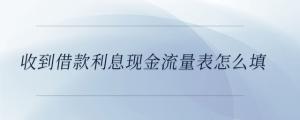 收到借款利息現金流量表怎么填