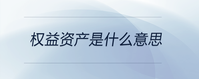 權益資產是什么意思