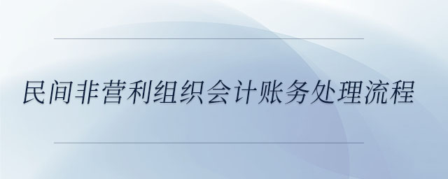 民間非營利組織會計賬務處理流程