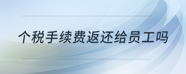 個稅手續費返還給員工嗎