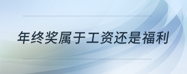 年終獎屬于工資還是福利