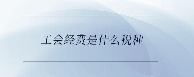 工會經費是什么稅種