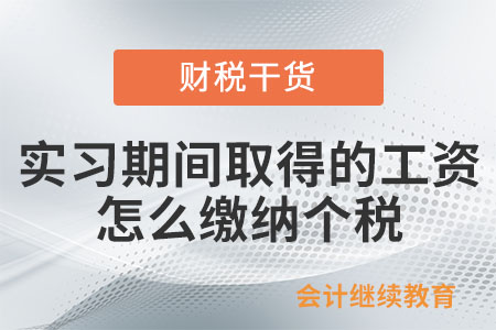 實習期間取得的工資，怎么繳納個人所得稅？