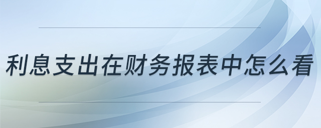 利息支出在財務報表中怎么看