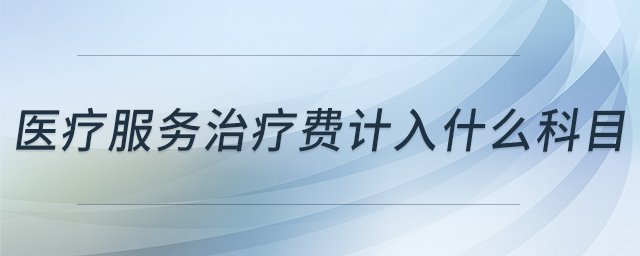 醫療服務治療費計入什么科目