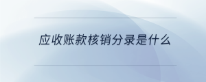 應收賬款核銷分錄是什么
