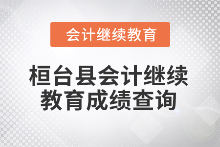 2025年山東省桓臺縣會計繼續教育成績查詢