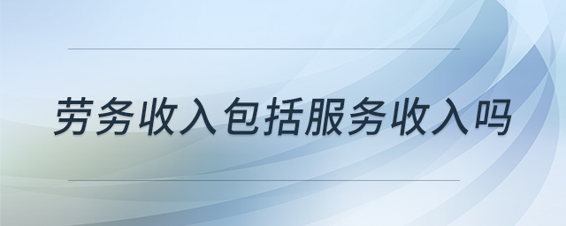 勞務收入包括服務收入嗎