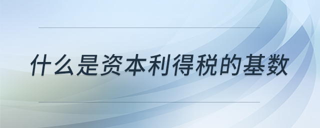 什么是資本利得稅的基數