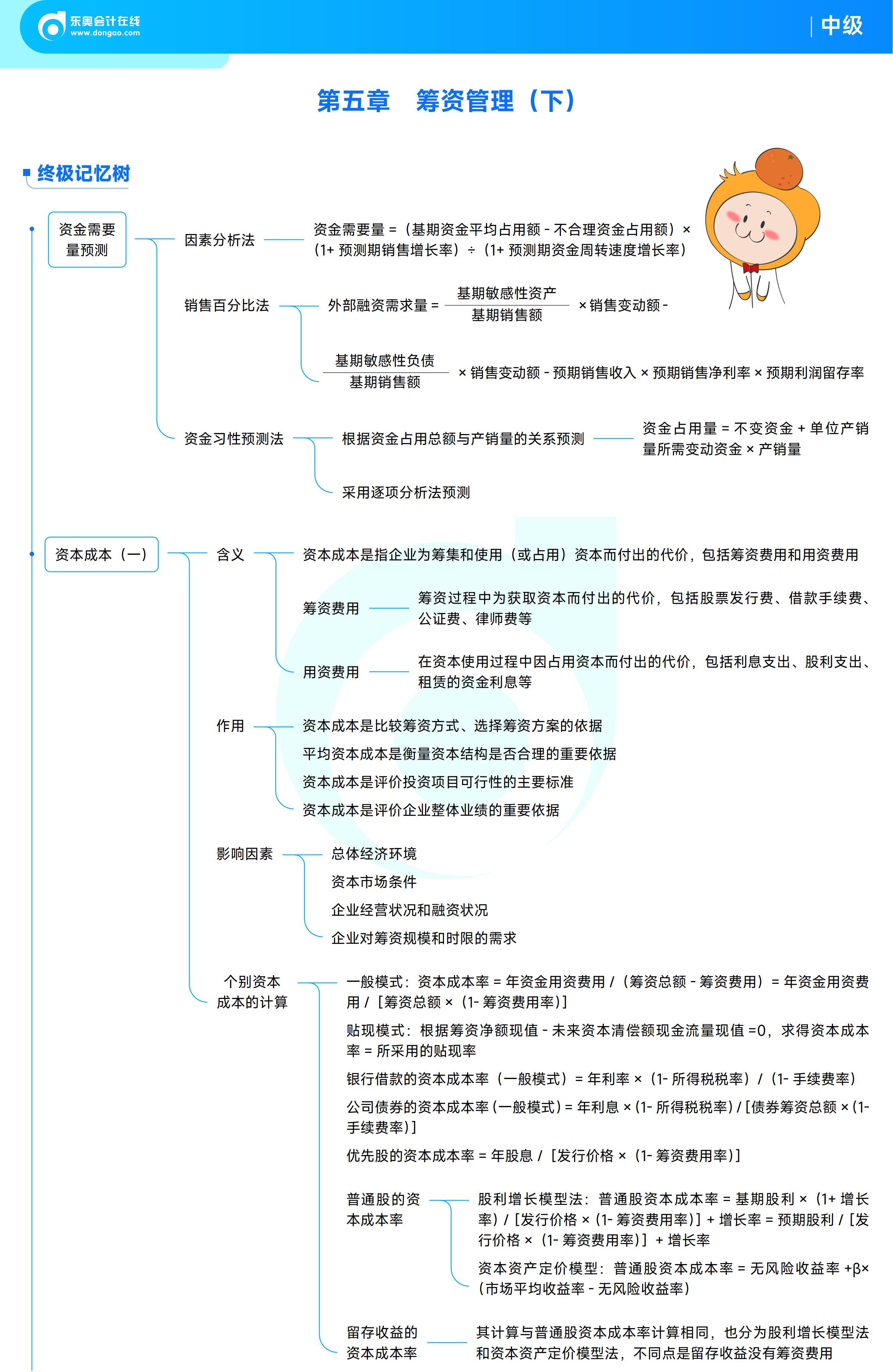 《中級財務管理》思維導圖
