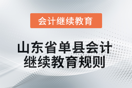 2025年山東省單縣會計繼續教育規則