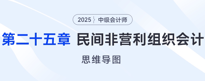 2025年中級會計實務思維導圖——第二十五章：民間非營利組織會計