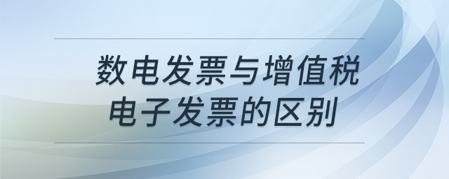 數電發票與增值稅電子發票的區別