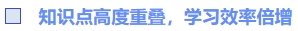 知識(shí)點(diǎn)高度重疊，學(xué)習(xí)效率倍增