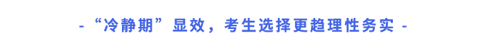 報名“冷靜期”顯效，考生選擇更趨理性務實