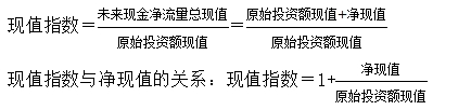 現值指數——2025年中級會計《財務管理》強化階段知識點